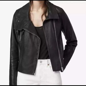 ALL SAINTS BALES BLACK LEATHER BIKER JACKET